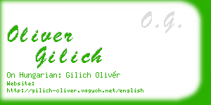 oliver gilich business card